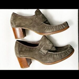 Timberland  vintage leather moccasin green olives